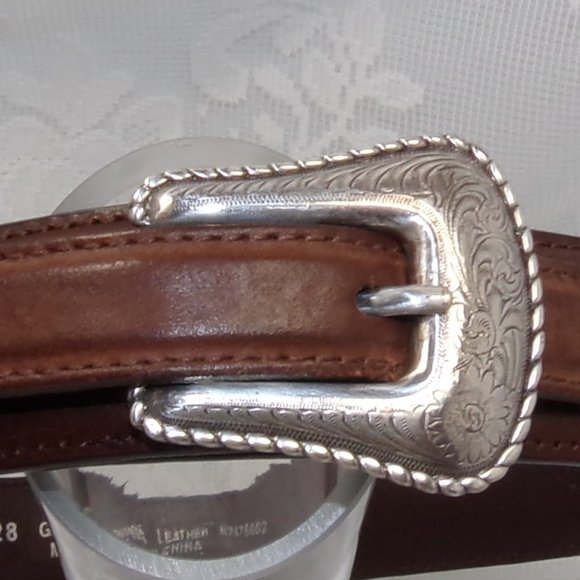 Nocona Western Mens Belt Leather Top Hand Ranger Brown N2476802 SIZE 28 - Picture 12 of 16